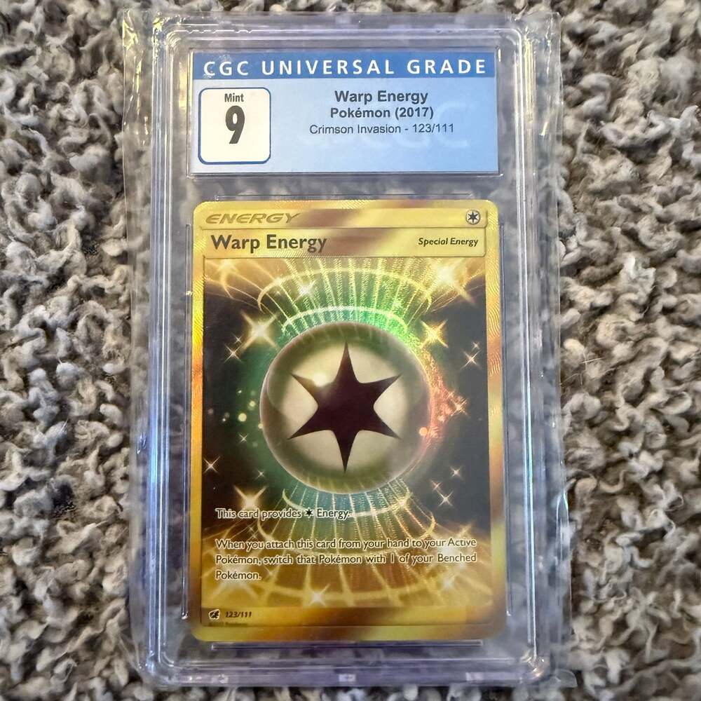 Pokemon 2021 CGC 9 Crimson Invasion Warp Energy 123/111 NM/Mint